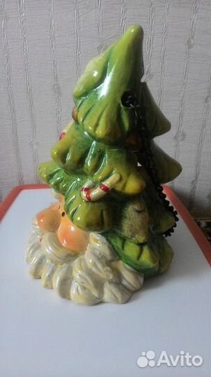 Фигурка-подсвечник керамический новогодний