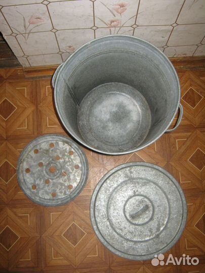 Бак с крышкой 30 л. для кипячения белья