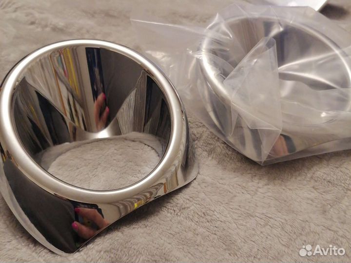 Хромированная накладка на противотуманную фару 2шт