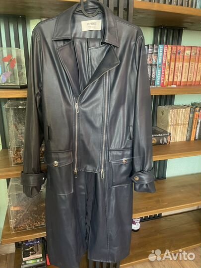 Синий тренч из искусственной кожи 4th & Reckless