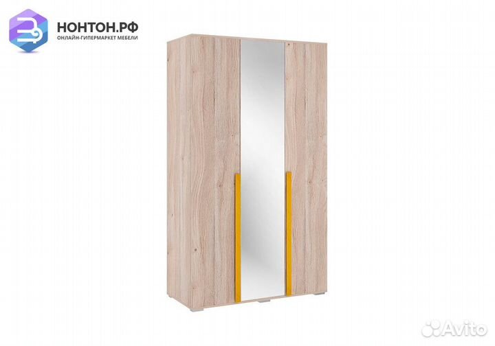 Шкаф трехдверный Лайк 05.02 дуб мария / горчица