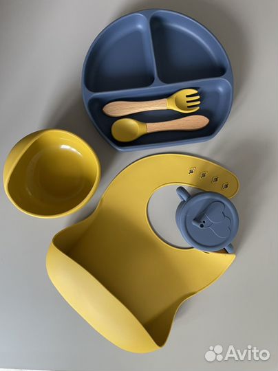 Силиконовая детская посуда (набор)