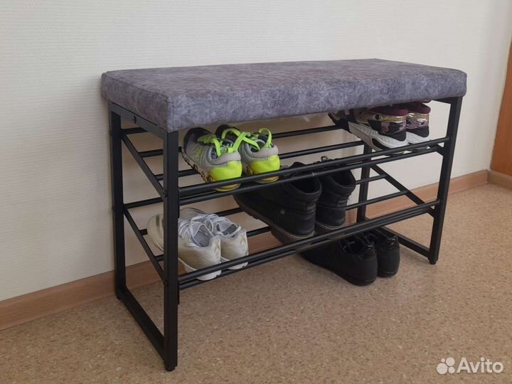 Обувница, подставка для обуви с мягким сиденьем