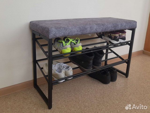 Обувница, подставка для обуви с мягким сиденьем