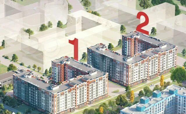 2-к. квартира, 62,4 м², 7/8 эт.