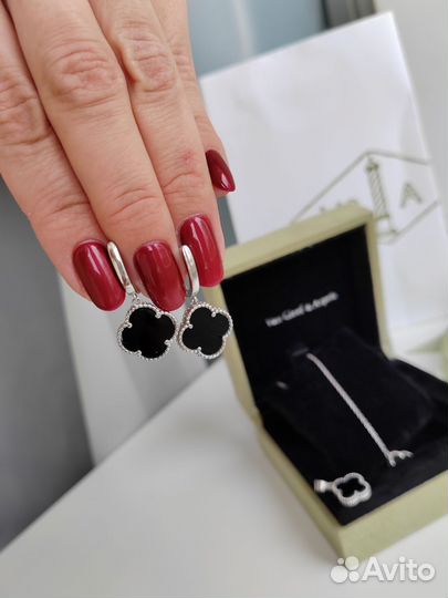 Комплект в стиле вaн клиф чёрный оникс