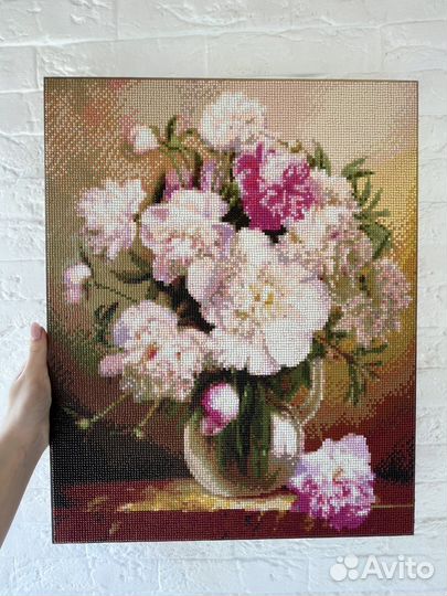 Картина из алмазной мозаики, ручная работа