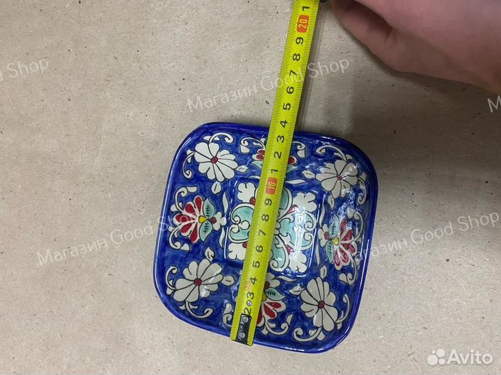 Салатница квадратная Риштанская Керамика