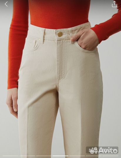 12storeez wideleg 413 бежевые джинсы 28 32
