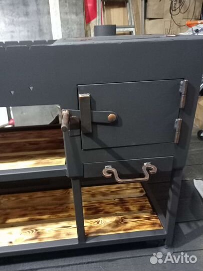 Мангал с печью под казан