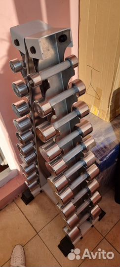 Набор гантелей со стойкаой