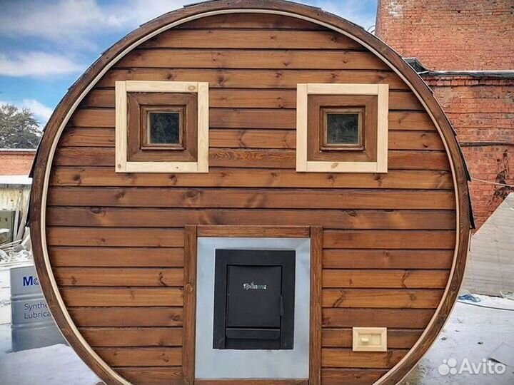 Мобильная баня бочка 4 м