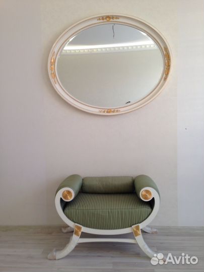 Зеркало натуральное дерево с позолотой Италия