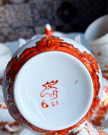 Чайные пары и сахарница Барбарис, Вербилки