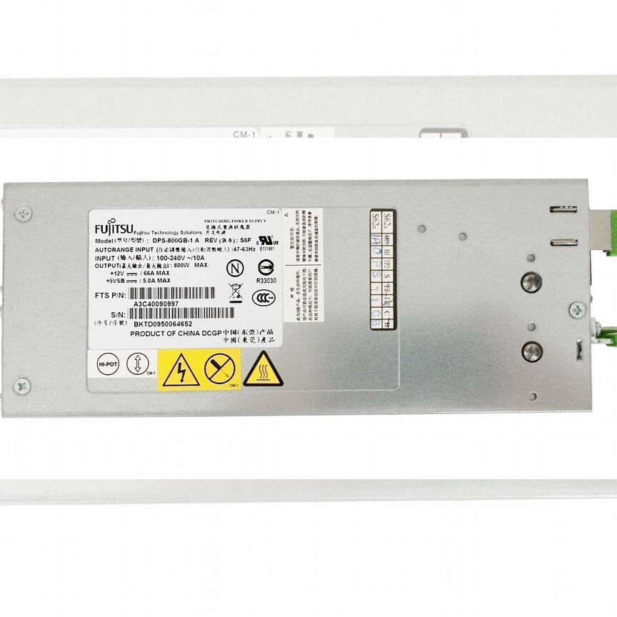 [DPS-800GB] Резервный Блок Питания Fujitsu -1 A 800w Dps-800gb
