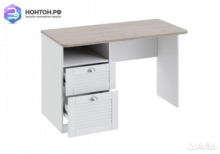 Письменный стол Ривьера дуб бонифацио / белый
