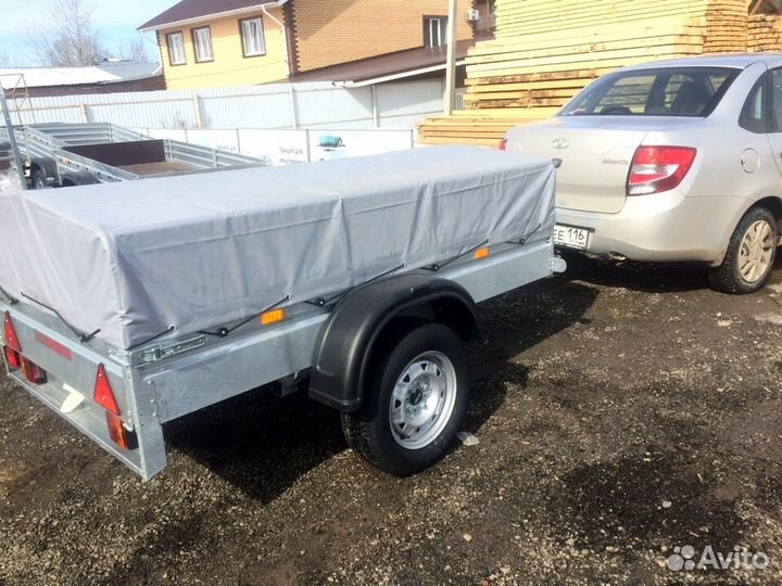 Автоприцеп дачный мзса 817700. Тент и каркас 50 см