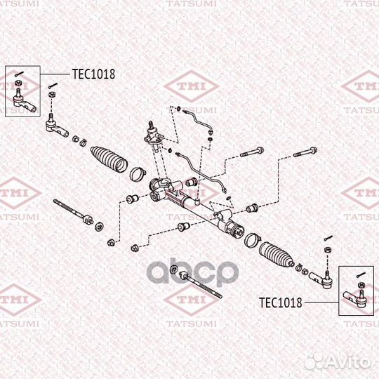 Наконечник рулевой тяги L/R TEC1018 tatsumi