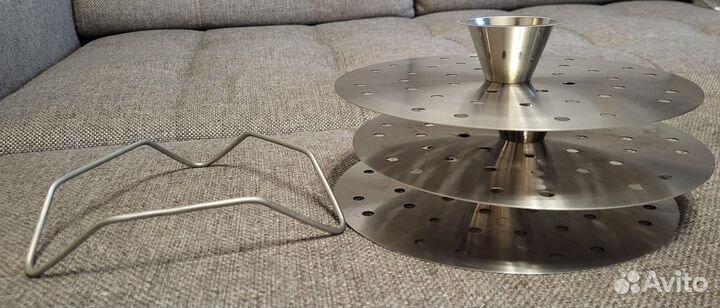 Кастрюля Гурман-всмпо 7л с мантоваркой