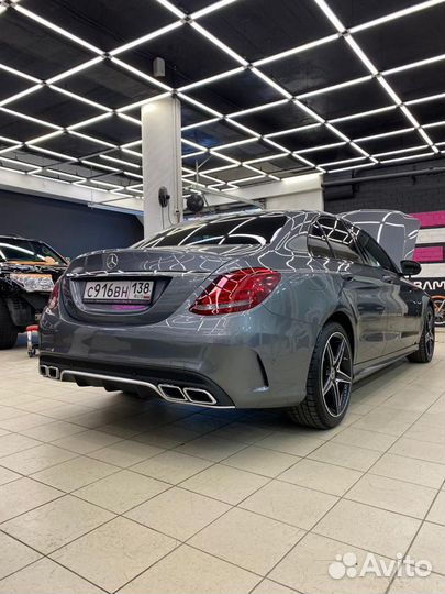 Диффузор с насадками Mercedes C63 AMG W205