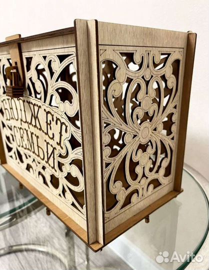 Свадебная казна сундук для денег рустик