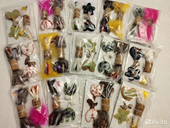 Игрушки для кошек набор 2 шт в упаковке разные