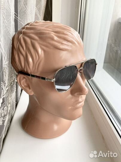 Очки Gucci Aviator зеркальные металлические