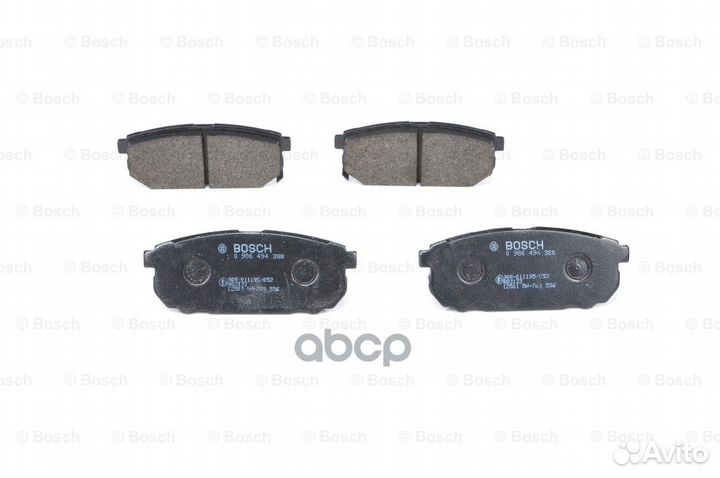 Колодки тормозные дисковые зад 0986494388 B