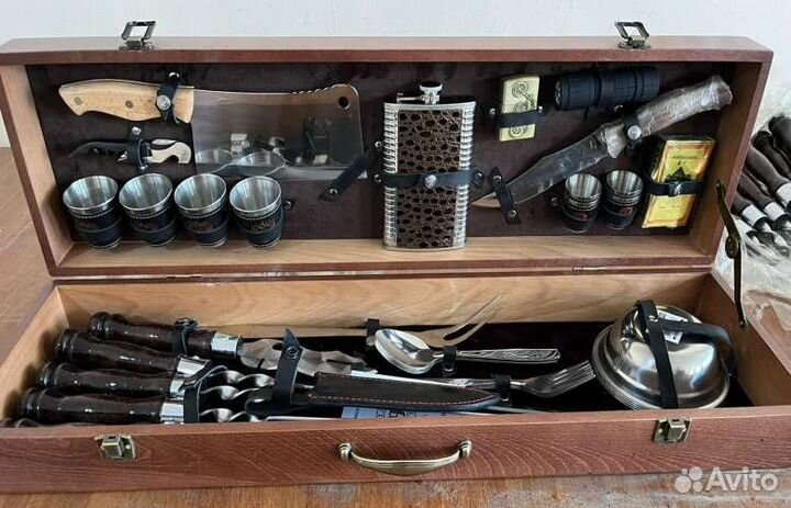 Набор подарочный шашлычный №15 кейс под дерево