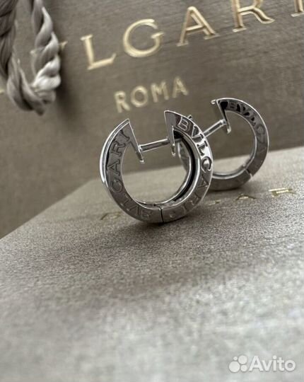 Золотые серьги Bvlgari B.zero1 585п.750п