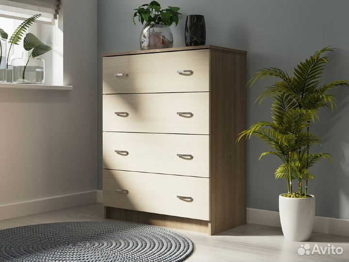 Комод км 554М Бася лдсп шимо темный/светлый