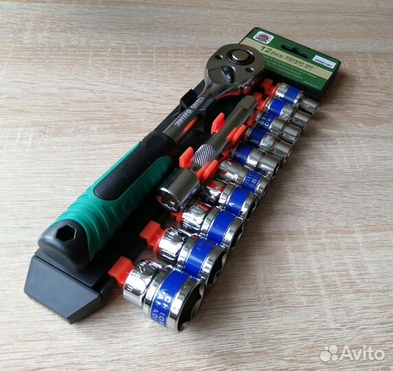 Набор головок с трещоткой 12 предметов