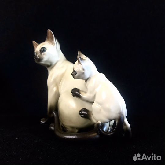 Фарфоровая статуэтка Кошка котенок Napco Япония