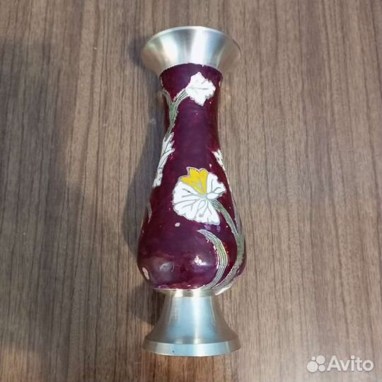 Ваза латунь эмаль