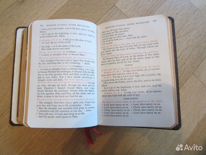 Антикварная Книга католических месс 1950-е