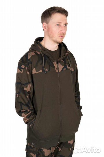 Толстовка FOX LW khaki/camo split ZIP hoody