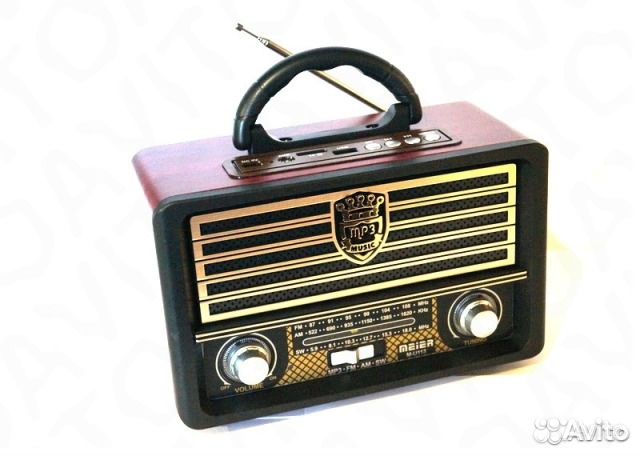 Радиоприемник ретро Meier+USB+SD+аккум M-U111