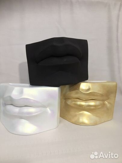 Подарок кашпо губы