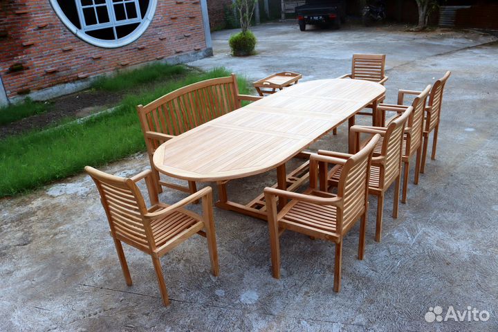 Комплект мебели из древесины тика 