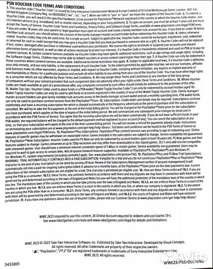 Диск 2k23 Реслинг на ps5