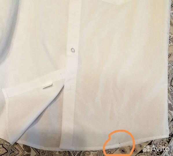 Рубашка белая на подростка 40р