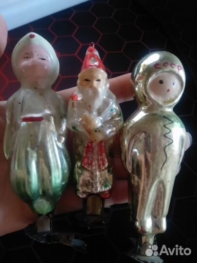 Елочные игрушки СССР на прищепке и без
