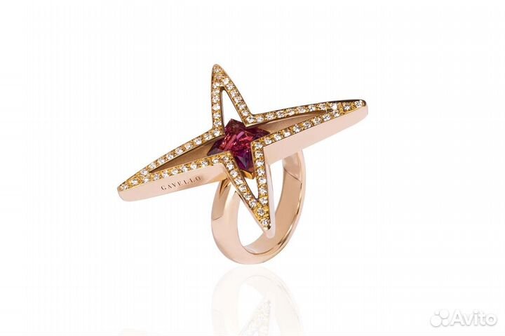 Кольцо с бриллиантом Gavello Кольцо с аметистом и бриллиантами