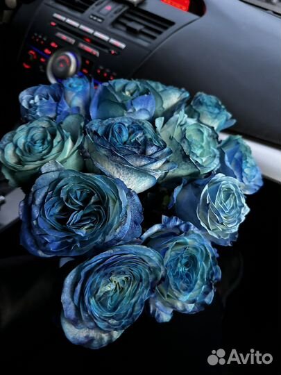 Букет синих роз