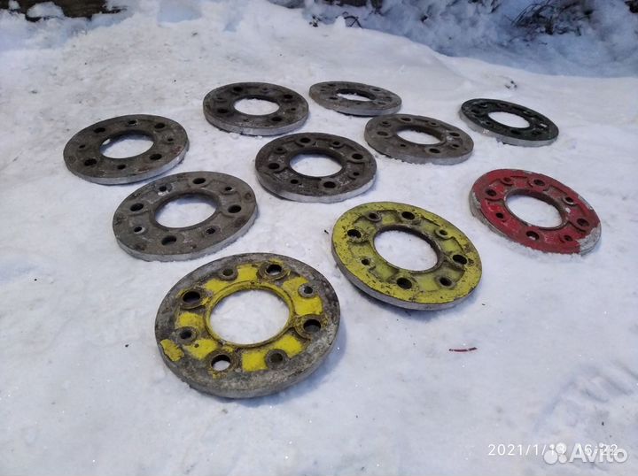 Проставки под колесные диски на ваз, толщина 8 мм