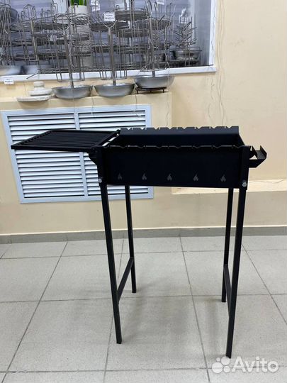 Мангал с откидной решеткой