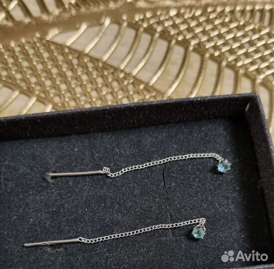 Серебряные серьги.Протяжки