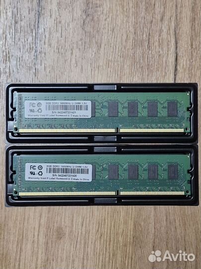 Оперативная память DDR3 комплект 16gb (2x8) 1600