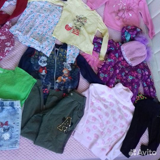 Большой пакет вещей р. 104-128 и обувь