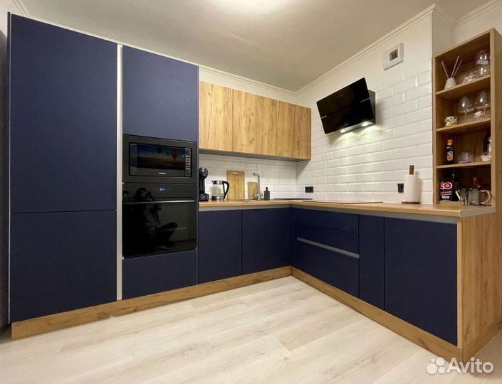 Угловая кухня с мдф фасадами